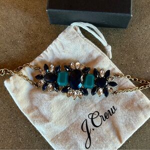 J. Crew Gold and Blue Statement Bracelet